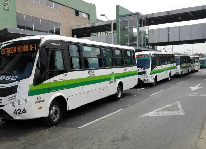 Las rutas integradas al Metro de la Cuenca 7, que cubren los municipios de Barbosa, Girardota y Copacabana, cuentan en total con una flota de 106 vehículos. FOTO camilo trujillo villa