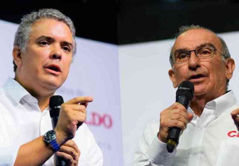 Iván Duque y Humberto de la Calle han entra en controversia en los distintos debates presidenciales. FOTO CORTESÍA CAMPAÑAS