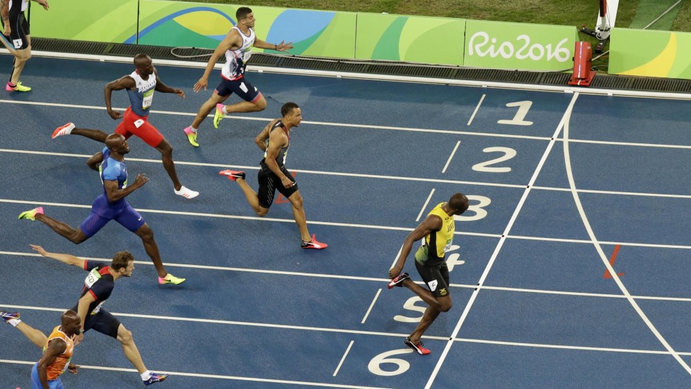 Es notoria la superioriad de Bolt en esta competencia. FOTO AP