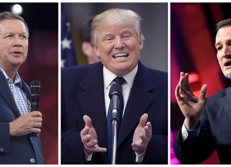 Ted Cruz y John Kasich, han anunciado un pacto para tratar de evitar que consiga los delegados necesarios para asegurarse la nominación republicana. FOTO AFP