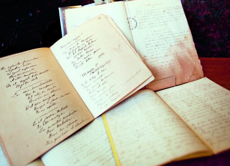 Manuscritos de Jorge Isaacs, además de narrador, fue poeta e investigador. Foto Colprensa