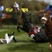 Reuters - Momentos de la carrera de caballos en Aintree, norte de Inglaterra.