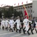 AP - Soldados del Ej&#233;rcito Popular de Liberaci&#243;n de China (EPL) marchan a sus posiciones antes de una guardia de honor para una ceremonia de bienvenida.