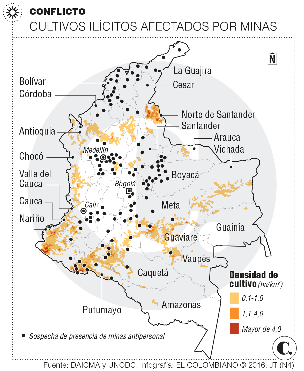 Acuerdo con las Farc y reducción de cultivos ilícitos en Colombia