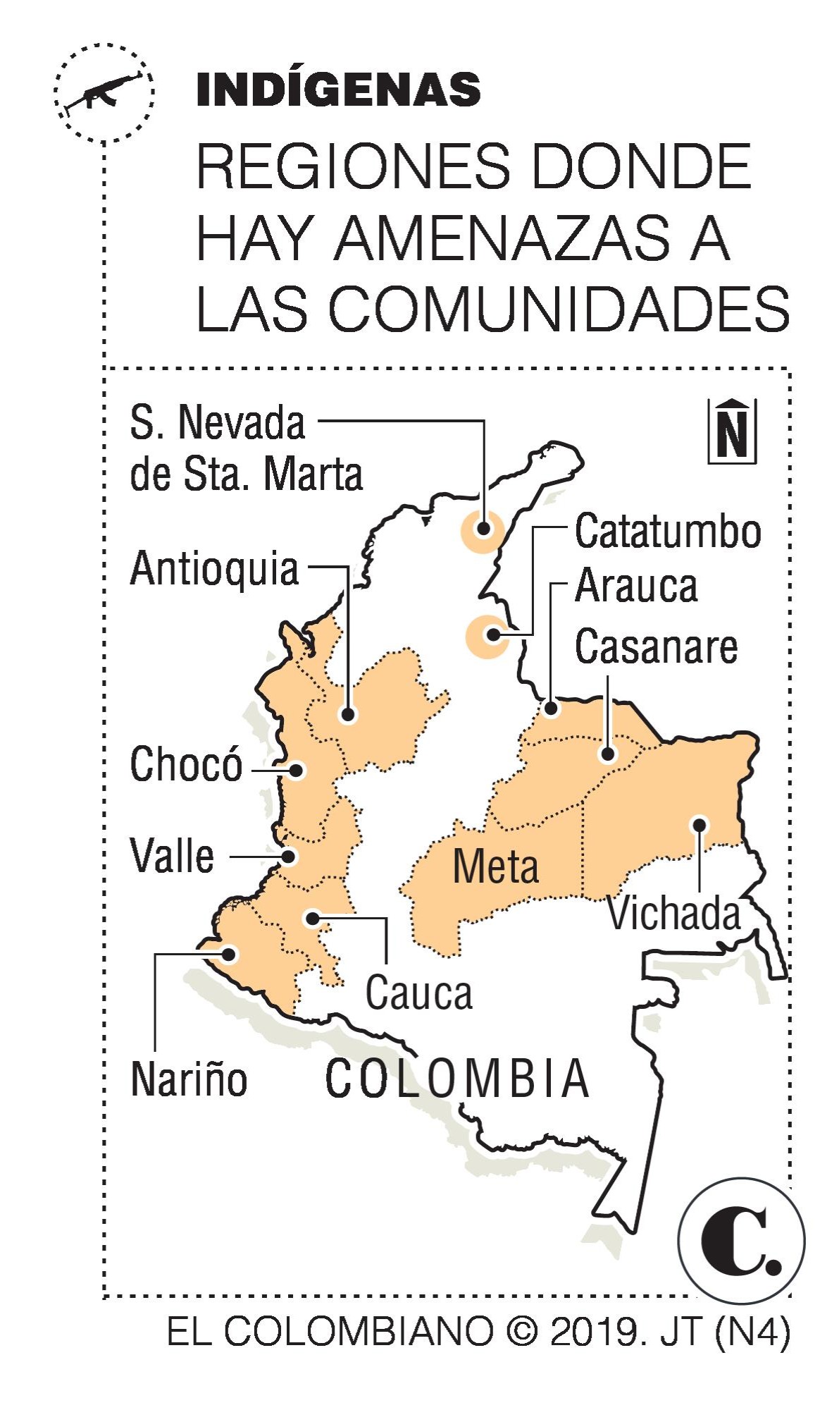 Indígenas siguen en guardia en Colombia 