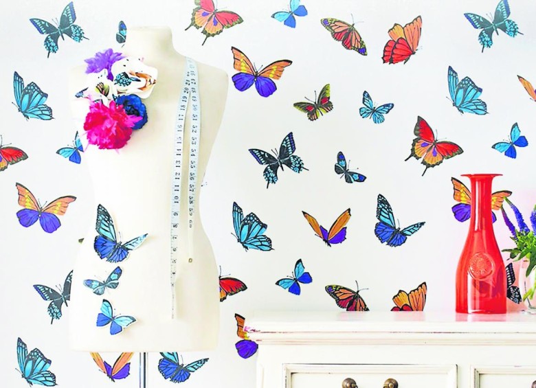 Las nuevas tendencias en papeles pintados nos devuelven a plena naturaleza. Mariposas y mares que inspiran una nueva decoración. Foto: Efe Reportajes