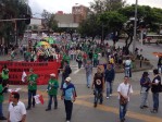 La marcha recorre diferentes puntos del Centro de MEdellín, aquí en la Avenida Oriental. FOTO JULIO CÉSAR HERRERA