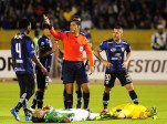 Independiente del Valle empató la serie a tres minutos del final del primer partido de la final de la Copa Libertadores. FOTO AFP
