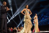 Andrea Tovar fue la primera en ser llamada al grupo de tres finalistas. FOTO Cortesía The Miss Universe Organization