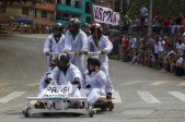 Los carritos compitieron en seis categorías que incluían triciclos, bicicletas, patines y descenso en tablas. FOTO Jaime Pérez 