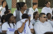 “Las víctimas de La Chinita sí perdonamos”, repitieron varias veces los familiares de los que murieron en esa matanza en el acto en el que también estuvieron presentes Sergio Jaramillo, Paula Gaviria y representantes de diversas organizaciones internacionales. FOTO ROBINSON SÁENZ