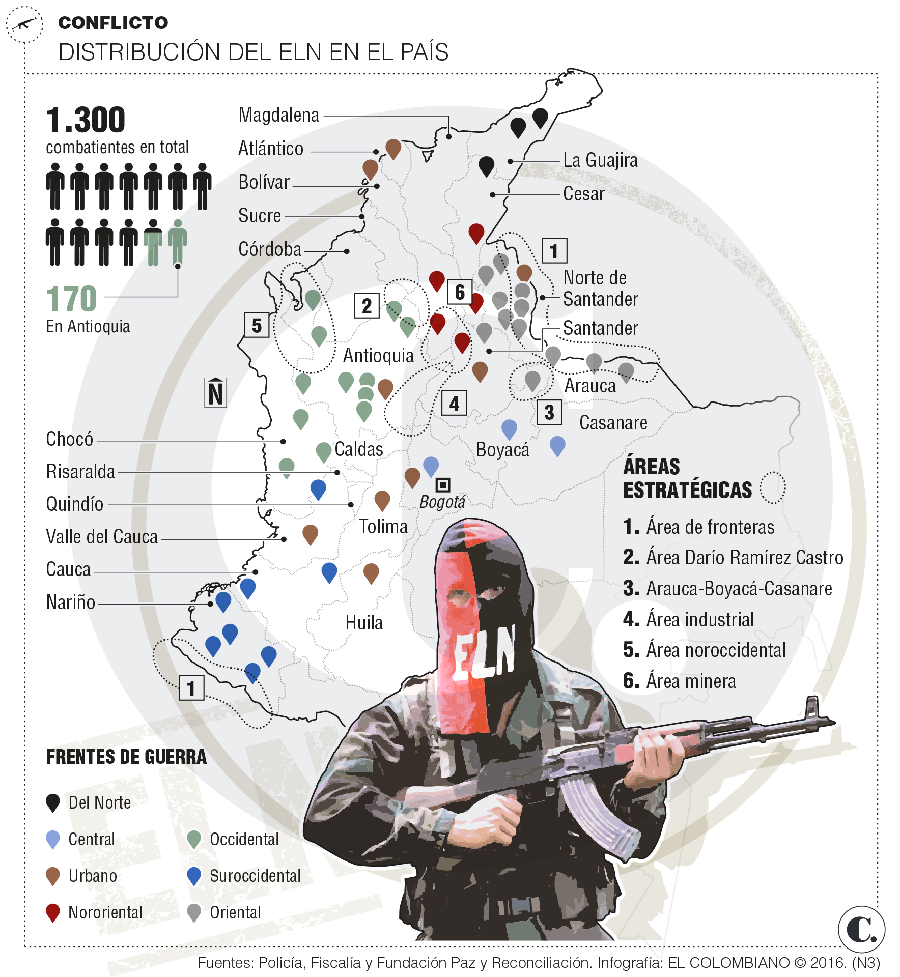 El frente de guerra que pondría en riesgo la cohesión del Eln