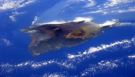 La gran isla de Hawai, en una imagen tomada por la astronauta Samantha Cristoforetti desde la Estación Espacial Internacional. FOTO / NASA / ESA / Samantha Cristoforetti
