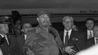 La última vez que pisó suelo colombiano, Castro evitó referirse a la lucha guerrillera que azotaba al país en esa época. FOTO ARCHIVO