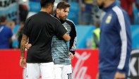 Messi tuvo una noche para el olvido ante Croacia. Estaba perdido en el terreno, mostrando su habitual gesto de fastidio, resignado y triste. Estas fueron las imágenes que dejó el argentino. FOTO EFE