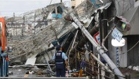 El tifón Jebi, que azotó el martes una gran parte de Japón, dejó al menos nueve muertos, cerca de 340 heridos y numerosos daños materiales, según las autoridades y los medios de comunicación. FOTO AFP