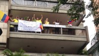 En la marcha también se vieron carteles contra el Gobierno de Venezuela. “Venezuela libre. Libertad ya para presos políticos. Leopoldo López”. FOTO JULIO CESAR HERRERA