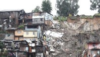 Este es el barrio Pesia de Manizales, donde la lluvia se llevó varias casas. FOTO LA PATRIA