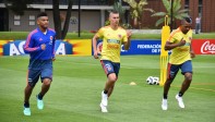 Gimnasio, recuperación y fútbol en espacio reducido fueron los trabajos que hicieron los jugadores de la Selección Colombia en la sede de la Federación. FOTO CORTESÍA FEDERACIÓN COLOMBIANA DE FÚTBOL