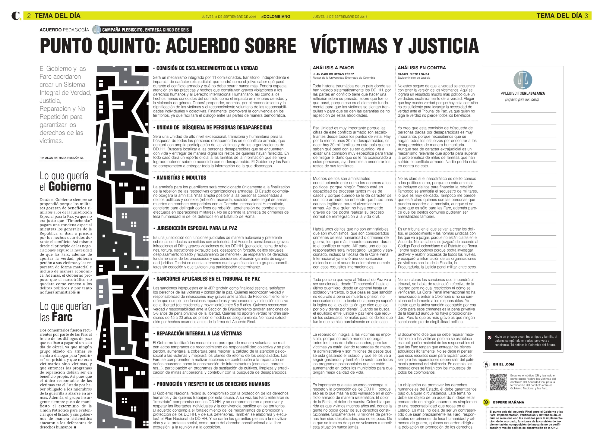 Punto quinto: acuerdo sobre víctimas y justicia