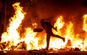 Protestas en Cataluña. FOTO EFE