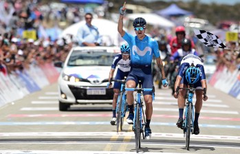 Después de muchos años el ciclista colombiano Winner Anacona volvió a celebrar. FOTO cortesía Bill Torres-GlobeSport