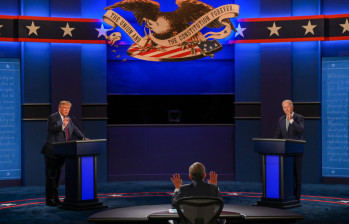 El último debate previo a las elecciones presidenciales en Estados Unidos se realizará en Nashville. FOTO AFP