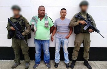 Reinaldo Causil, alias ‘Figo’, y José Miguel Ochoa, alias ‘Mario’. FOTO CORTESÍA POLICÍA