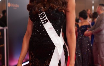 La representante colombiana realizó su desfile final muy emocionada. FOTO Cortesía The Miss Universe Organization