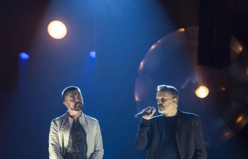 Juanes y Miguel Bosé cantarán por primera vez juntos en Medellín este 28 de septiembre. Con Tarjeta Intelecto, obtenga descuento del 40 %. Informes: 604 29 29. FOTO Cortesía Juanes/Imagen Chino Lemus