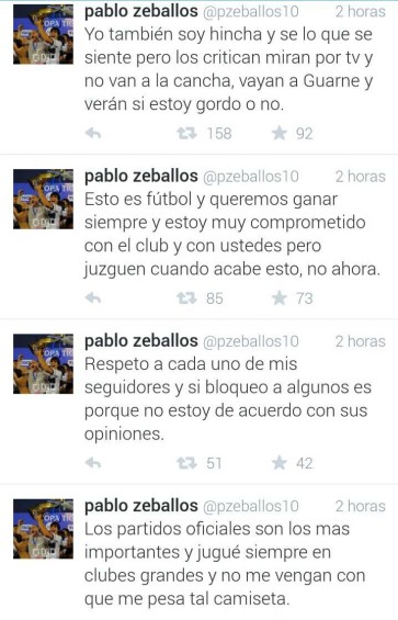 Estas fueron algunas de las impresiones que el jugador paraguayo compartió en Twitter. IMAGEN TOMADA DE TWITTER. 