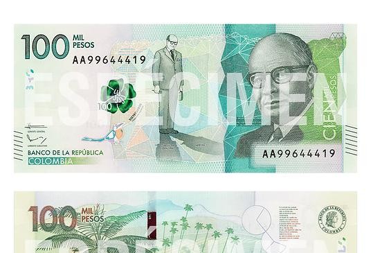 Así es el billete de 100 mil pesos