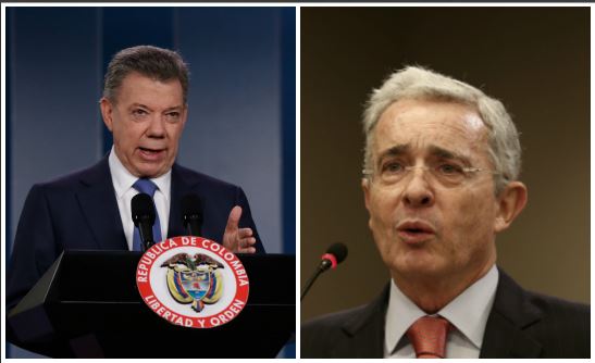 Juan Manuel Santos y Álvaro Uribe. FOTOS: Colprensa