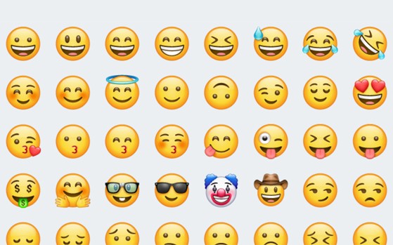Así se ven los nuevos emojis, muy parecidos a los de Apple. FOTO: versión beta de WhatsApp. 
