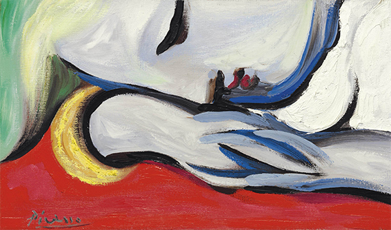 Le Repos, el cuadro que será subastado la semana próxima, es una de las obras que pintó Pablo Picasso inspirado en Marie-Thérèse Walter. Foto Efe.