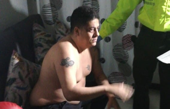 El paramilitar desmovilizado Juan David Mosquera (“Lunar”) fue detenido en un operativo de la Dijín y el Gaula. FOTO: Cortesía.