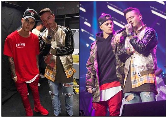 Justin Bieber apareció en concierto de J Balvin