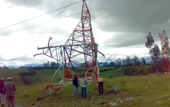 Imagen para ilustrar ataque contra infraestructura eléctrica. FOTO ARCHIVO