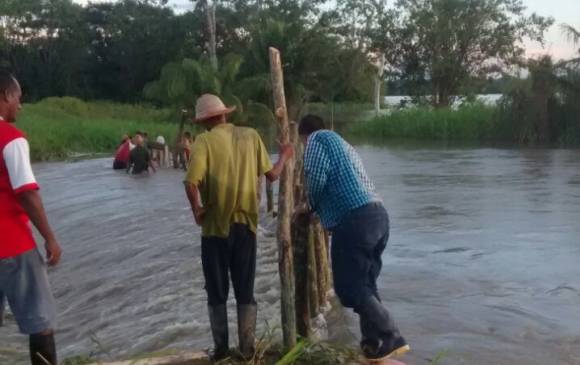 Cuatro barrios de Nechí resultaron inundados. FOTO CORTESÍA