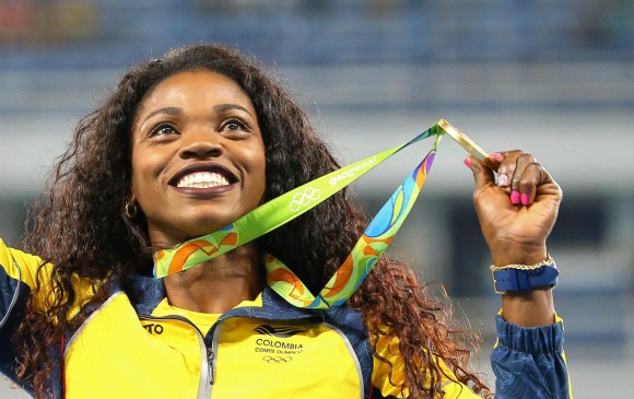 Caterine ganó la medalla de oro en los Juegos Olímpicos de Rio con un salto de 15,17 metros en el salto triple. FOTO REUTERS