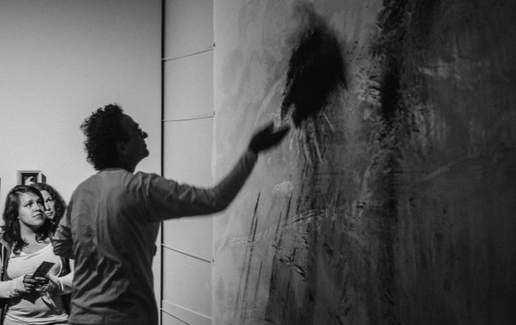 Exposición de Gustavo Escobar, Reflexiones sobre el paisaje. FOTO cortesía Daniel Galeano