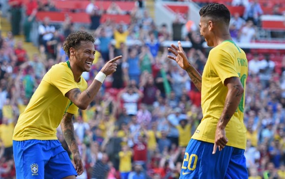 Neymar, estuvo tres meses fuera de las canchas y regresó ayer en el amistoso ante Croacia, anotando en el 2-0. FOTO AFP