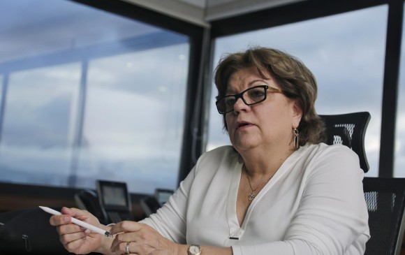 La ministra de Justicia, Gloria María Borrero, habla sobre la polémica alrededor del envío de carta de Jep sobre caso Santrich. Foto: Colprensa 