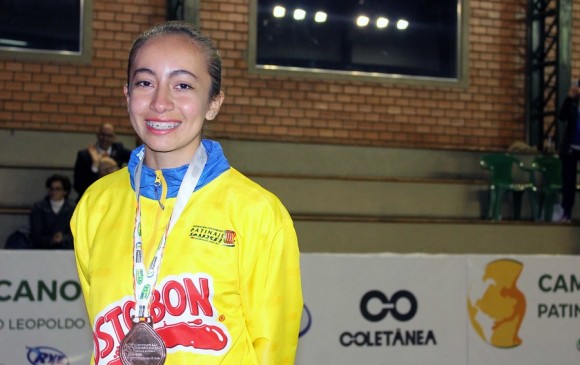 Valeria Zúñiga ganó tres medallas de oro. FOTO Federación Colombiana de Patinaje