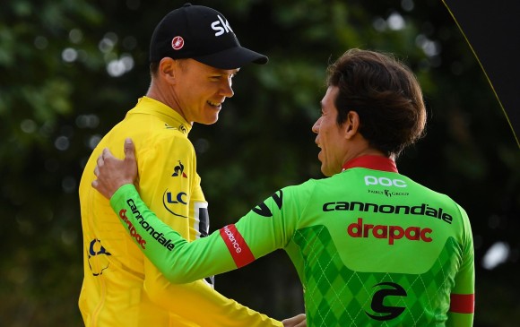 Los dos mejores de la carrera francesa, amigos y rivales ciclísticos. Ambos se respetan. Foto Reuters