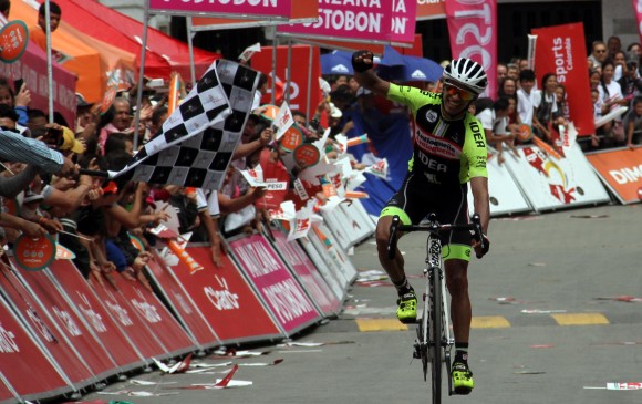 Cristhian Montoya sigue festejando en la temporada. Venía de ganar la montaña del Tour de Gila, en E.U. FOTO colpresa