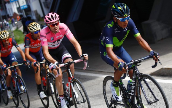 Tom Dumoulin lleva nueve días en el liderato del Giro. Ha mostrado fortaleza ante los ataques de sus rivales, sobre todo de Nairo, quien dice que luchará para desbancarlo del primer lugar. FOTO AFP