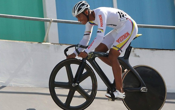 Kevin Quintero, otra figura de la velocidad en Colombia. FOTO CORTESÍA ÉDER GARCÉS-FEDECIcLISMO