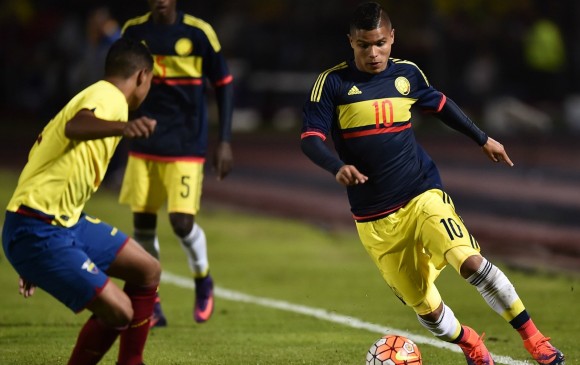 El “Cucho” estuvo con la Selección sub-20 en el Suramericano de la categoría que se realizó el año pasado en Ecuador. FOTO EFE