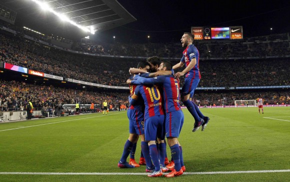 Barcelona se metió por cuarta vez consecutiva a una final de la Copa del Rey en busca de su tercer trofeo seguido. FOTO REUTERS